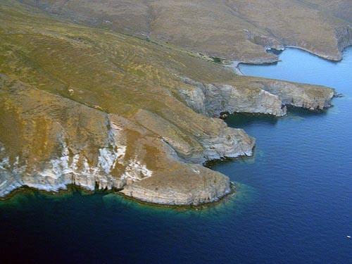 Aerial photo of a volcanic area on Lesvos island LESVOS (Island) NORTH AEGEAN