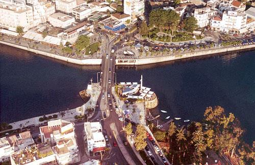 Aerial photo of the old bridge in Chalkida CHALKIDA (Town) EVIA
