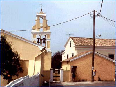 Gastouri, church with the typical corcyrean campanile GASTOURI (Village) CORFU