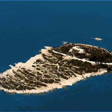 Panagia, aerial photo, PANAGIA (Small island) PAXI