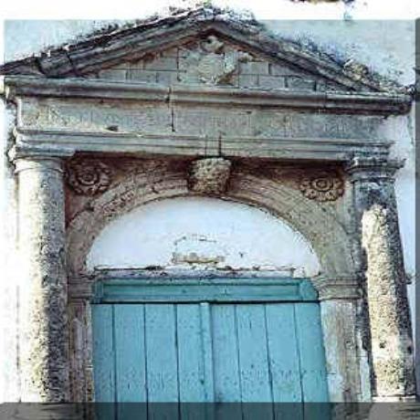 Amnatos, the Venetian portal of the 16C treasury building, AMNATOS (Village) ARKADI
