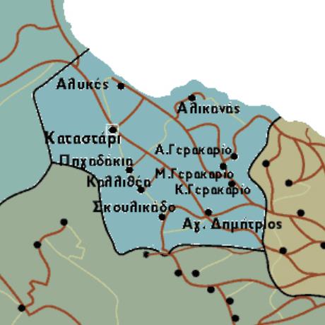 Alykes Municipality map, ALYKES (Municipality) ZAKYNTHOS