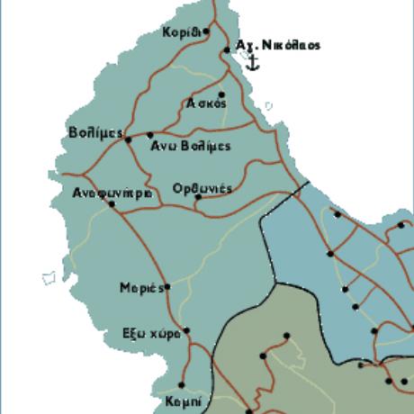 Elaties Municipality map, ELATION (Municipality) ZAKYNTHOS