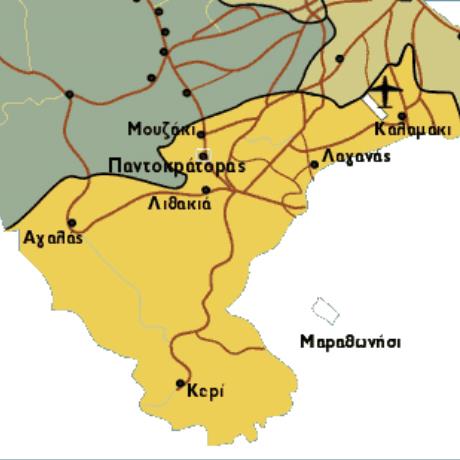Lagana Municipality map, LAGANA (Municipality) ZAKYNTHOS