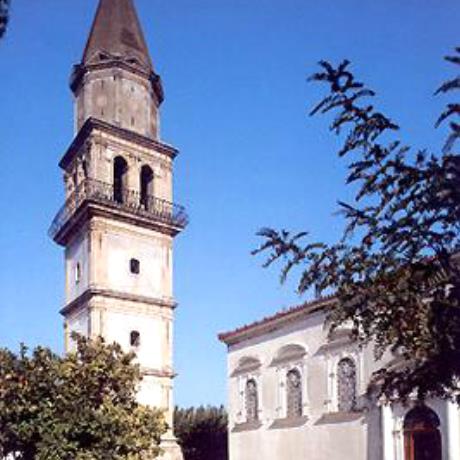 Macherado, Agia Mavra church next to Hypapanti church bell-tower, MACHERADO (Village) ZAKYNTHOS