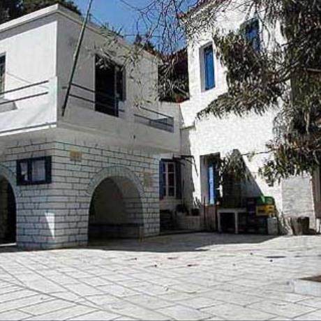 Syneti, central square, SYNETI (Village) ANDROS