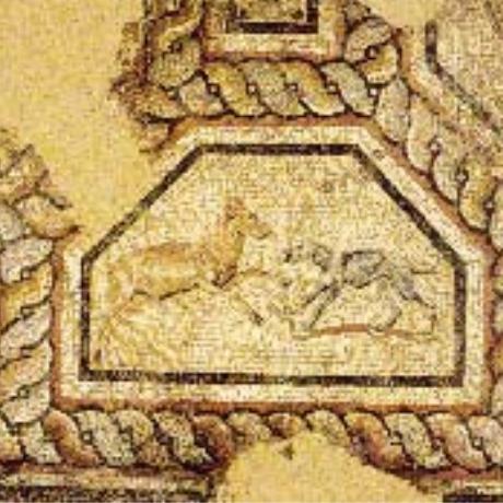 Filippi, a mosaic from the baths of Filippi (3rd cent. A.D.), FILIPPI (Ancient city) KAVALA