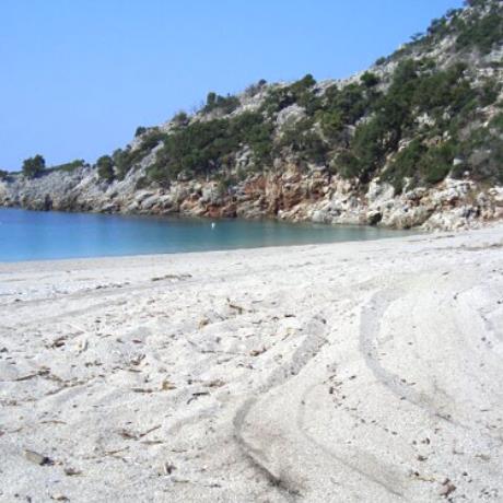 A sandy beach in the Municipality of Kymi area, KYMI (Municipality) EVIA