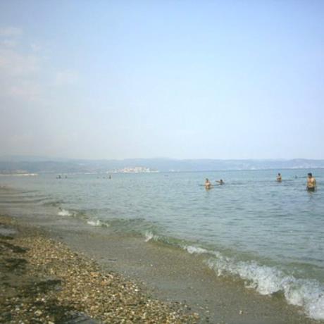 Salonikiou beach and Pyrgadakia port far at a distance, SALONIKIOU (Settlement) SITHONIA