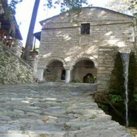 Makrinitsa, traditional building and water fountain, MAKRINITSA (Village) VOLOS