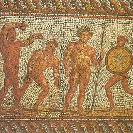 Patra, a mosaic of the Roman Era, when the town flourished, PATRA (Town) ACHAIA