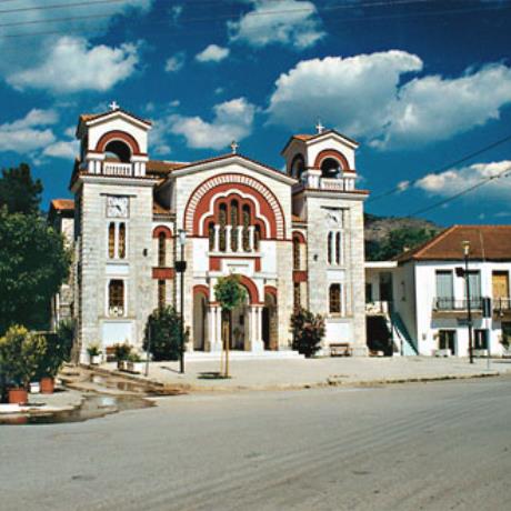 Klitoria, the church imposes at the central square of the village , KLITORIA (Village) KALAVRYTA