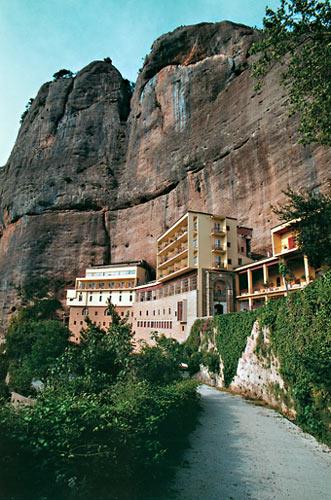 Moni Megalou Spileou, named by the Chelmos mountain rocky complex on which it is built MONI MEGALOU SPILEOU (Monastery) KALAVRYTA