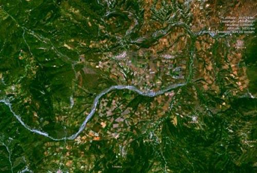 Chassia, satellite photo CHASSIES (Municipality) GREVENA