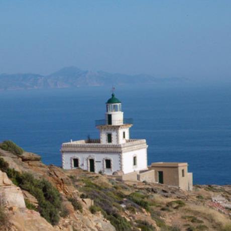 Megalo Livadi, the stone lighthouse in the Spathi cape, a bit more to the south, MEGALO LIVADI (Settlement) SERIFOS
