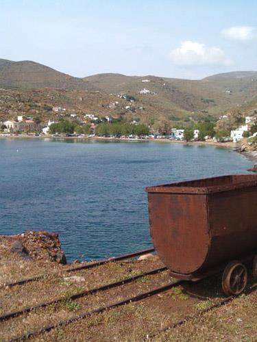 Megalo Livadi, one of the wagons that carried iron ore onto cargo ships MEGALO LIVADI (Settlement) SERIFOS