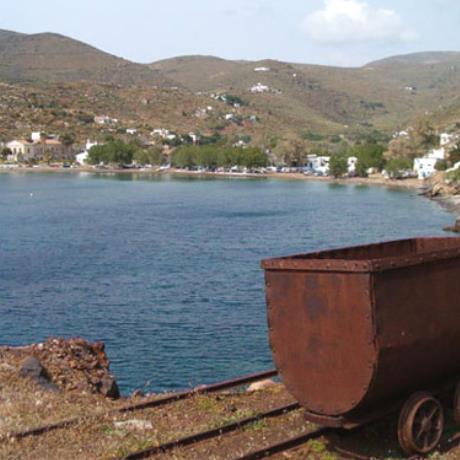 Megalo Livadi, one of the wagons that carried iron ore onto cargo ships, MEGALO LIVADI (Settlement) SERIFOS
