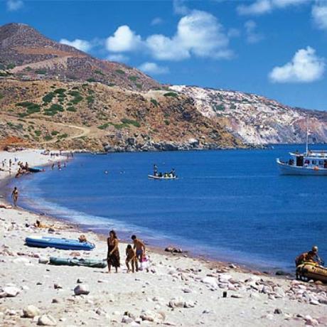 Agia Kyriaki, a seaside of sand and big pebbles, AGIA KYRIAKI (Beach) MILOS