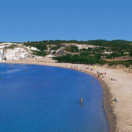 The (A)chivadolimni (conches' lake) seaside, which is neighbouring to Rivari beach, RIVARI (Beach) MILOS