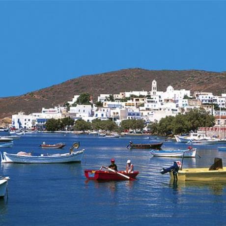 Adamas, a picturesque view of the port and the village, MILOS (Port) KYKLADES