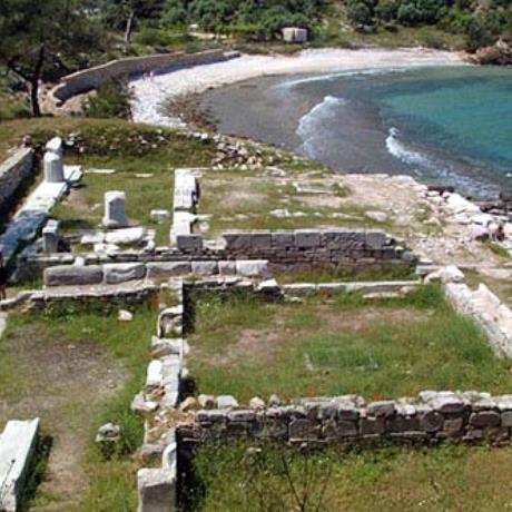 Alyki - on the rock next to the beach there are ruins of ancient & byzantine monuments, ALYKI (Settlement) THASSOS