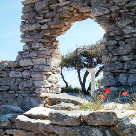 Alyki - in byzantine era the residents built two basilicas, parts of which are preserved nowadays, ALYKI (Settlement) THASSOS