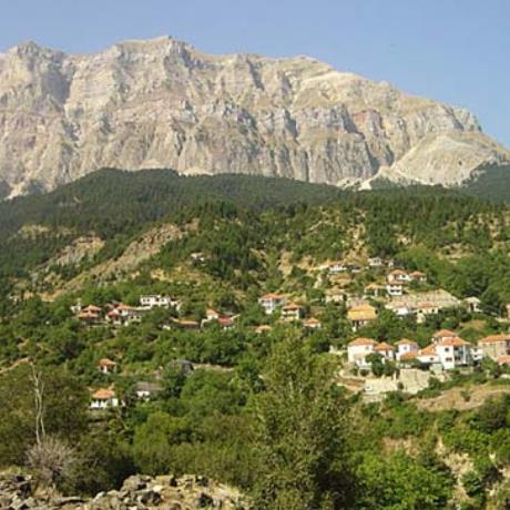 Melissourgi, panoramic view of the village with the Athamanian mountains in the background, MELISSOURGI (Small town) ARTA
