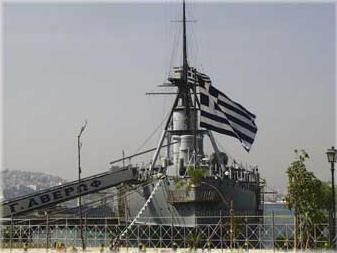 Flisvos, the battleship 'Averof', permantly anchored at the marina FLISVOS (Port) ATTIKI