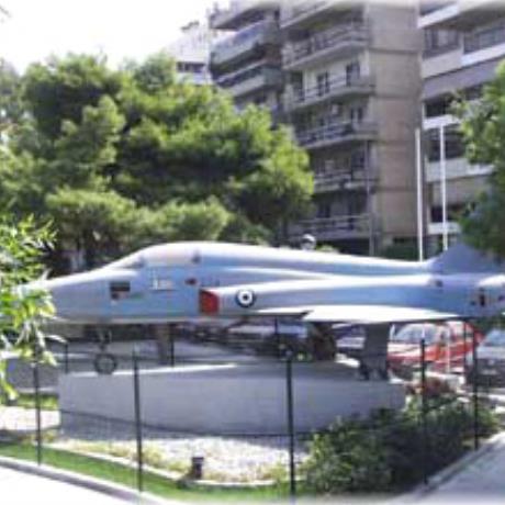 Paleo Faliro, the 'F5' airforce craft at Ikaron square, PALEO FALIRO (Suburb of Athens) ATTIKI