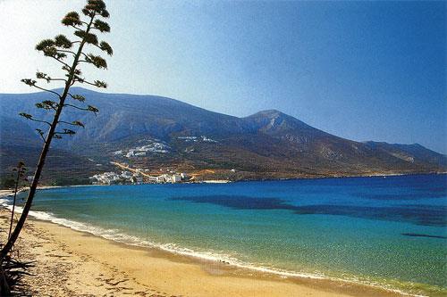 Amorgos beaches; one of the sandy beaches in Egiali bay EGIALI (Port) AMORGOS