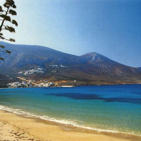 Amorgos beaches; one of the sandy beaches in Egiali bay, EGIALI (Port) AMORGOS