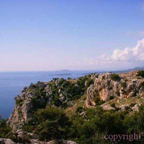 Likythos, looking down at the sea from a place that delonged to ancient Likythos, LIKYTHOS (Ancient city) HALKIDIKI