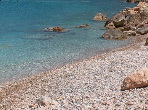 Antikythira, a beach with pebbles ANTIKYTHIRA (Island) GREECE