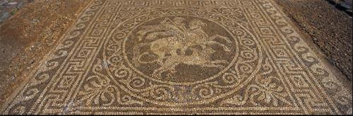 Olynthos archaeological site, a mosaic floor OLYNTHOS (Ancient city) HALKIDIKI