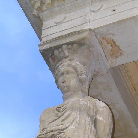 Detail from the Karyatides monument in Karyes, KARYES (Village) LAKEDEMONA