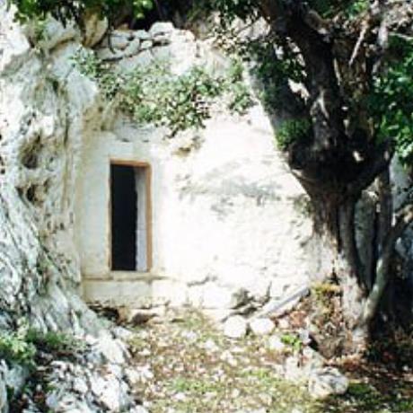Mytikas, Church of St. Eleoussa - built in a cave of a difficult accessed slope of the Akarnanian mountains & over Voulkos seaside area, MYTIKAS (Village) ETOLOAKARNANIA