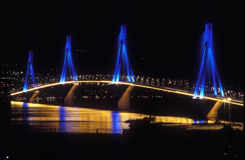 Antirio, a spectacular night view of Rio-Antirio bridge ANTIRIO (Village) NAFPAKTOS