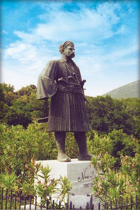 Tourkolekas, the Nikitaras 1821 Revolution heroe statue TOURKOLEKAS (Village) FALESSIA