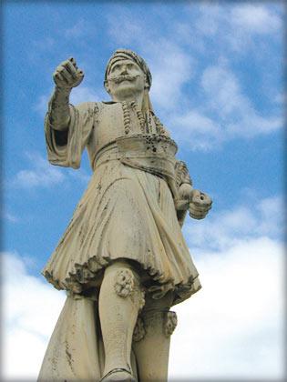 Levidi, the A. Striftobolas 1821 Revolution chieftain statue  LEVIDI (Small town) MANTINIA