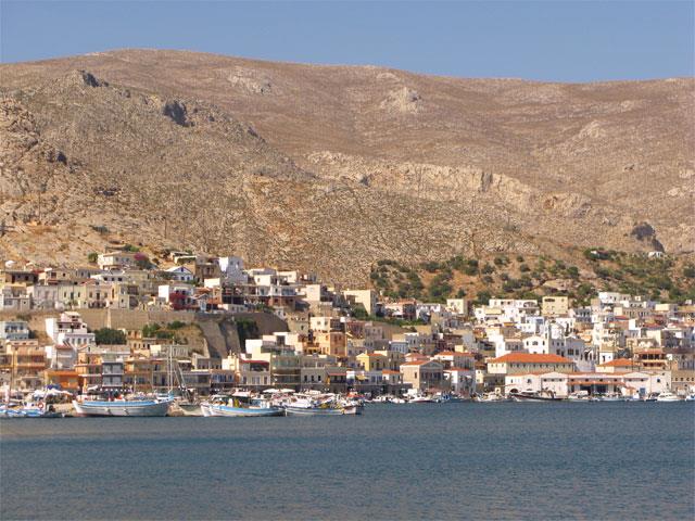 A distant view of Pothia KALYMNOS (Town) DODEKANISSOS