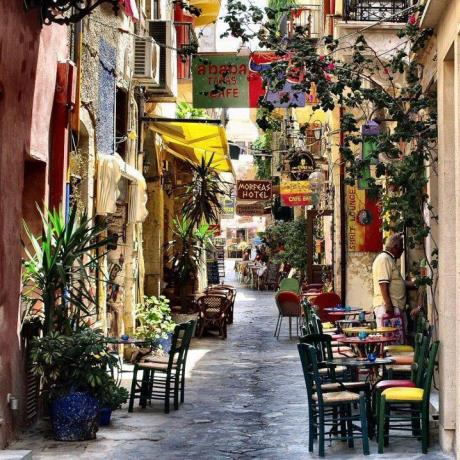 Chania road in old city, CHANIA (Town) CRETE