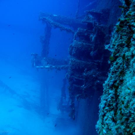 Old cement-carrying ship “Anna II” shipwreck close to Lia beach, LIA (Beach) MYKONOS