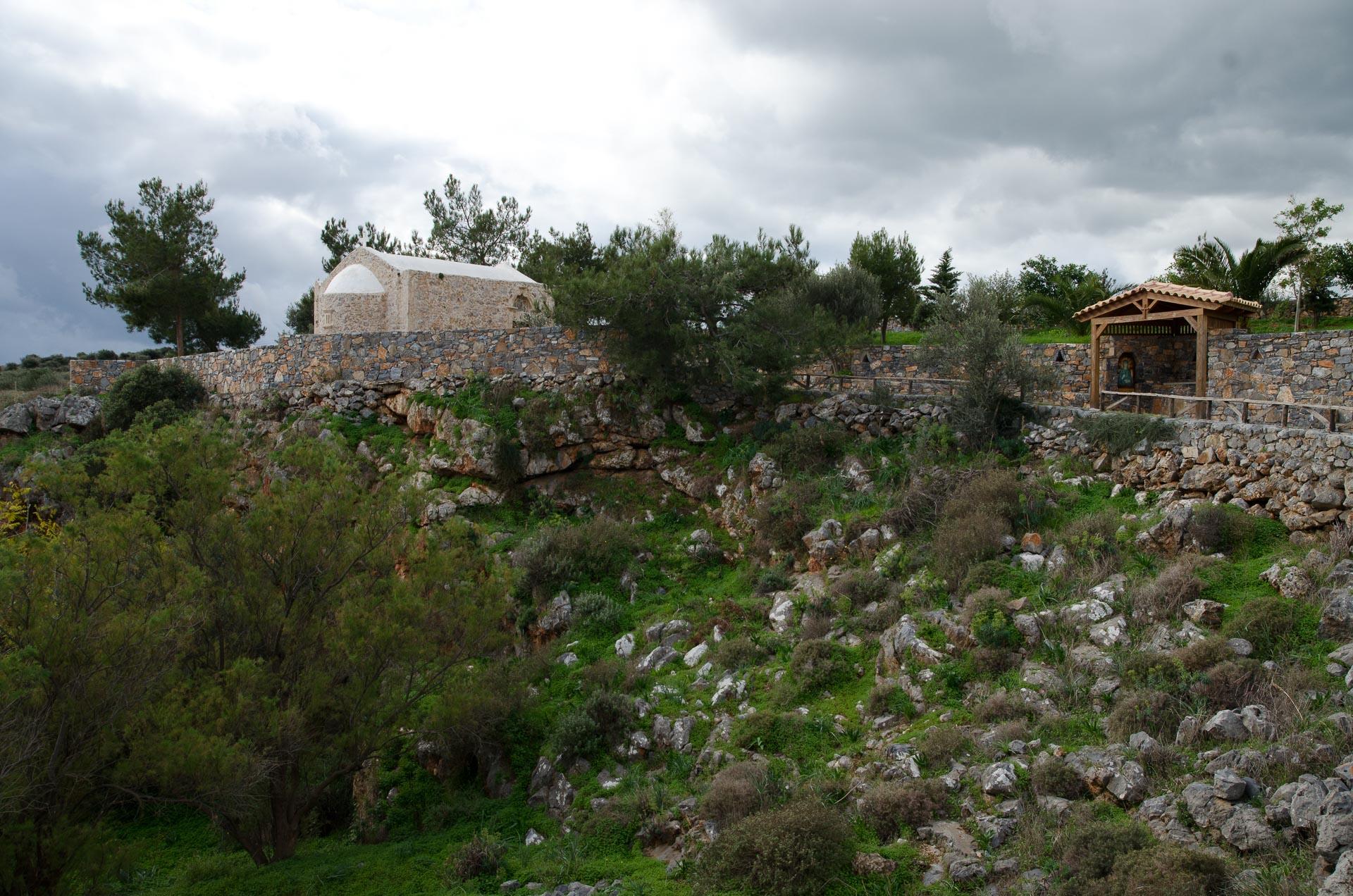 Agia Paraskevi chapel, stands at the Skotino Cave entance SKOTINO (Village) GOUVES