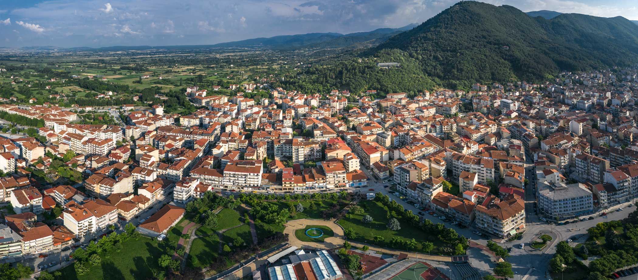 Aerial View FLORINA (Town) MAKEDONIA WEST