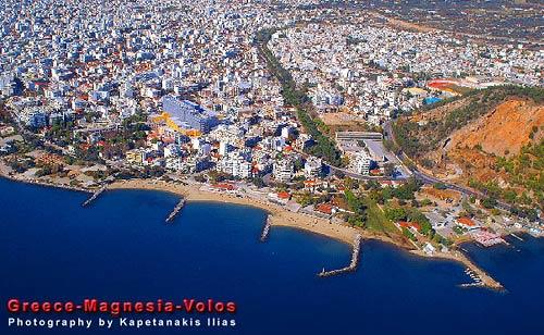 Aerial view of the town VOLOS (Town) MAGNESSIA