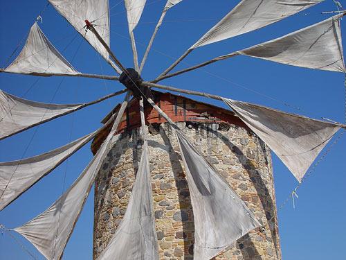 A closer look at the Old Windmill of Antimachia ANTIMACHIA (Small town) KOS