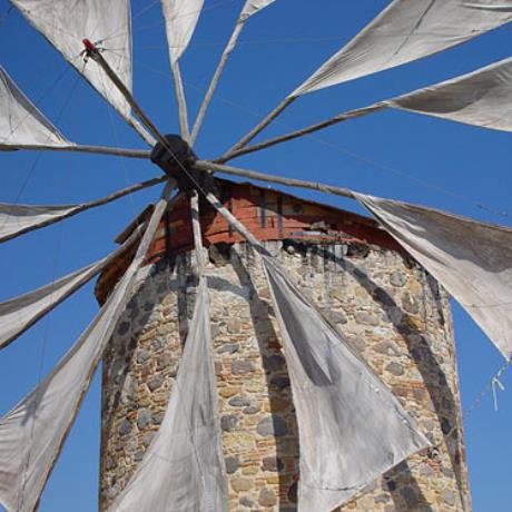 A closer look at the Old Windmill of Antimachia, ANTIMACHIA (Small town) KOS
