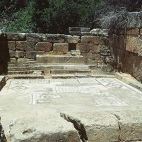 The mosaic floor of the temple of Asklipios, Lissos, LISSOS (Ancient city) PELEKANOS