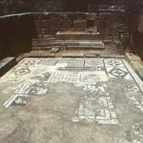 The mosaic floor of the temple of Asklipios, Lissos, LISSOS (Ancient city) PELEKANOS