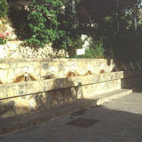 A view of the fountains at Spili - 25 fountains embellish the village, all of them decorated with lions' heads, SPILI (Small town) LAMBI